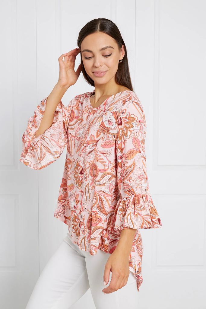 Paisley Floral Frill Top