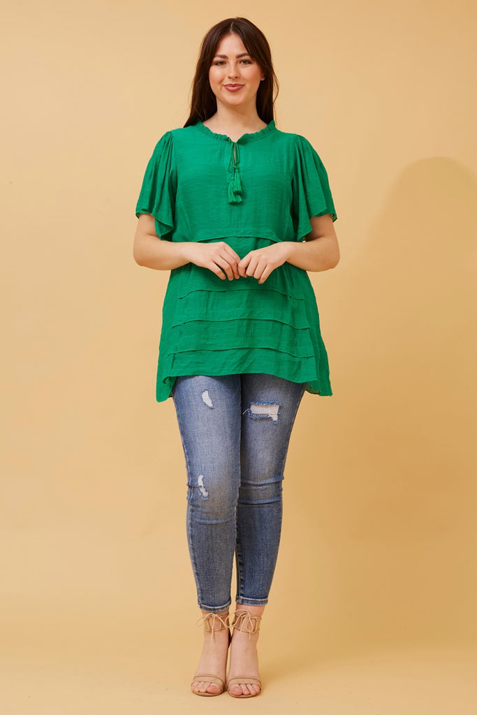 Tie Layer Top Emerald