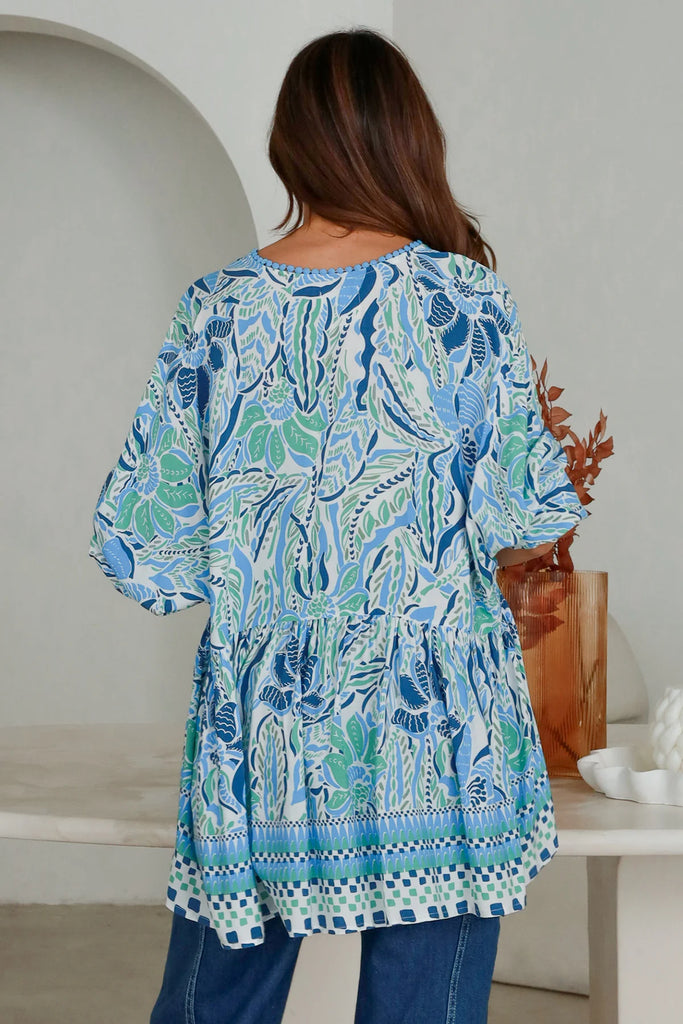 Ada Boho Blue/Green Top