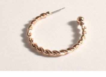 Twist Pattern Hoops Gold