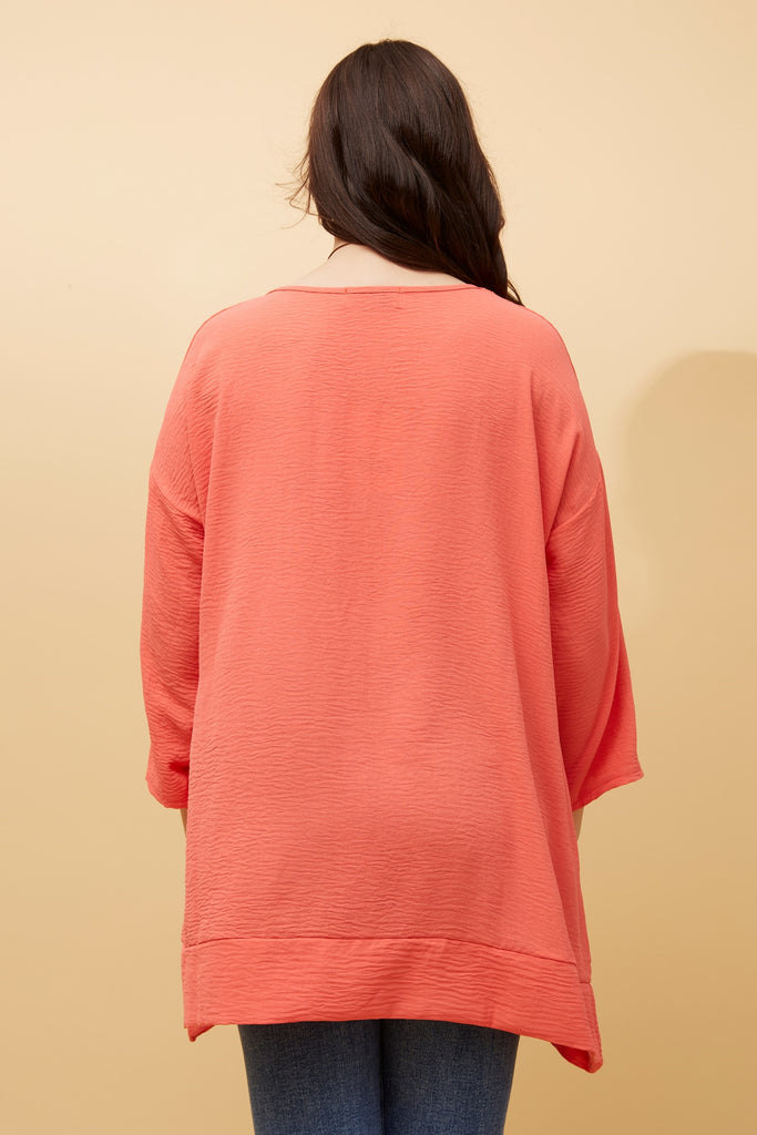 Moda Tunic Top Coral