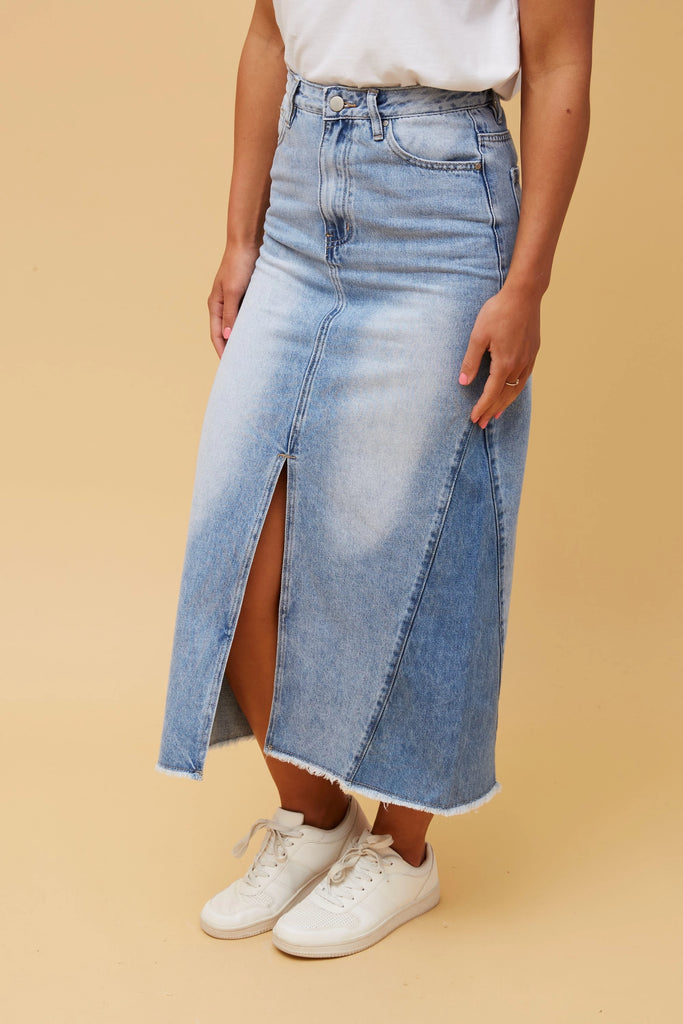 Denim Long Skirt