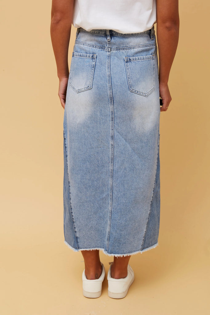 Denim Long Skirt