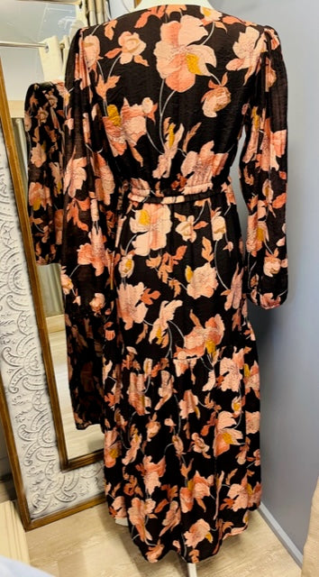 Floral Tie Waist Dress